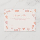 おむつラッフルエンクロージャカードとピンクハート エンクロージャーカード (正面)