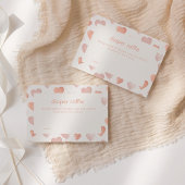 おむつラッフルエンクロージャカードとピンクハート エンクロージャーカード