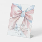 おむつラッフルエンクロージャカードボウ赤ちゃんシャワー 台座サイン (正面)