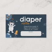 おむつラッフルエンクロージャカード宇宙ベビーシャワー エンクロージャーカード (正面)