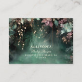 おむつラッフルエンチャント森林緑のアーチ エンクロージャーカード (裏面)