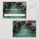 おむつラッフルエンチャント森林緑のアーチ エンクロージャーカード (正面/裏面)