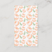 おむつラッフルオレンジ秋かぼちゃ弓ベビーシャワー エンクロージャーカード (裏面)