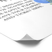 おむつラッフルオーボーイベアブルーバルーンユーカリ ポスター (角)