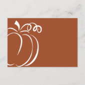 おむつラッフルカードテラコッタパンプキンベビーシャワー エンクロージャーカード (裏面)