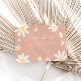 おむつラッフルカードデイジーピンク赤面 ノートカード