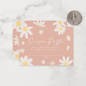 おむつラッフルカードデイジーピンク赤面 ノートカード (正面/裏面インサイチュ)