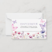 おむつラッフルカードバタフライフローラ ノートカード (正面)