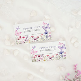 おむつラッフルカードバタフライフローラ ノートカード