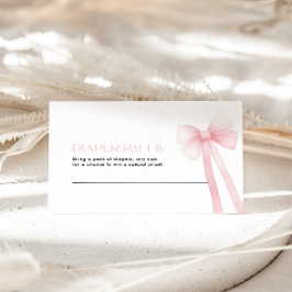おむつラッフルカードピンクボウ ノートカード