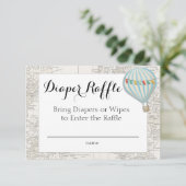 おむつラッフルカードホットエアバルーンボーイ 招待状 (スタンド正面)