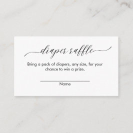 おむつラッフルカードモダンミニマルシンプルリスト エンクロージャーカード
