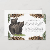 おむつラッフルカード国立公園赤ちゃんシャワー エンクロージャーカード (正面/裏面)