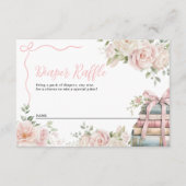 おむつラッフルカード | ストーリーブックベビーシャワー エンクロージャーカード (正面)