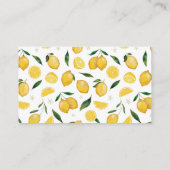 おむつラッフルカード、レモンをテーマにした赤ちゃんシャワー エンクロージャーカード (裏面)
