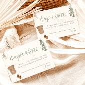 おむつラッフルカード | Sage Green Boyベビーシャワー 招待状