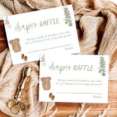 おむつラッフルカード | Sage Green Boyベビーシャワー 招待状