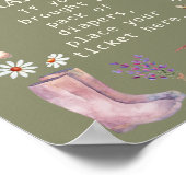 おむつラッフルガーデン赤ちゃんシャワーサイン ポスター (角)