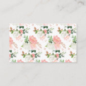 おむつラッフルガールウッドランド動物ベビーシャワーエン エンクロージャーカード (裏面)