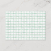 おむつラッフルガ間抜けースニュートラルベビーシャワー エンクロージャーカード (裏面)