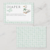 おむつラッフルガ間抜けースニュートラルベビーシャワー エンクロージャーカード (正面/裏面)