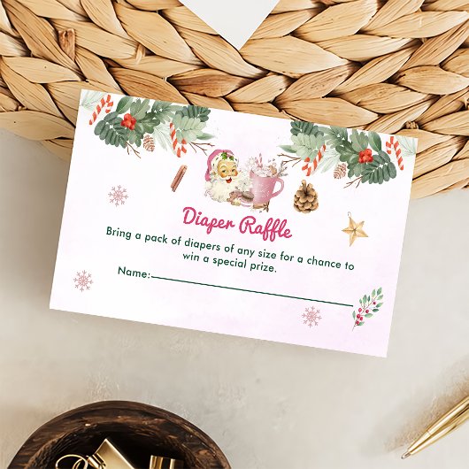 おむつラッフルクリスマスサンタクッキー エンクロージャーカード