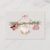 おむつラッフルクロザラインガールピンクアイボリー エンクロージャーカード (裏面)