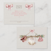 おむつラッフルクロザラインガールピンクアイボリー エンクロージャーカード (正面/裏面)