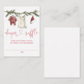 おむつラッフルクロザライン冬のベビーシャワー エンクロージャーカード (正面/裏面)