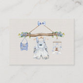 おむつラッフルクローザラインボーイブルーアイボリー エンクロージャーカード (裏面)