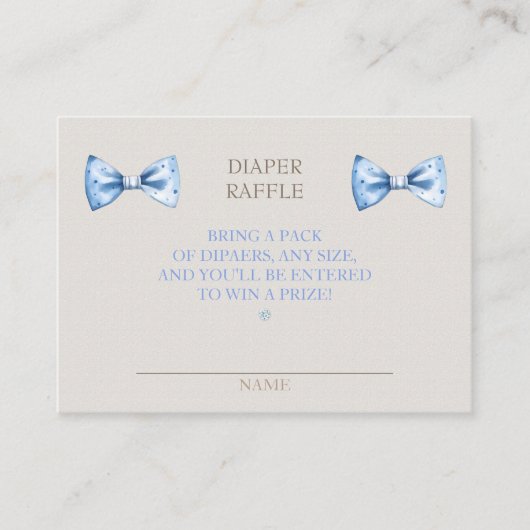 おむつラッフルクローザラインボーイブルーアイボリー エンクロージャーカード (正面)