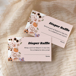 おむつラッフルグルービーハロウィーン幽霊ベビーシャワー エンクロージャーカード