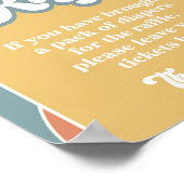 おむつラッフルグルービーレトロサンシャインサイン ポスター (角)