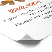 おむつラッフルゲームもっとキャンプファイアベビーシャワー ポスター (角)