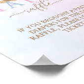 おむつラッフルゲームサインジェンダー赤ちゃんシャワーを明かす ポスター (角)