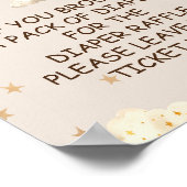 おむつラッフルゲームテディベアバルーンThemeSign ポスター (角)