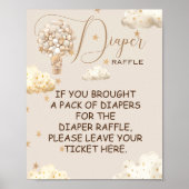 おむつラッフルゲームテディベアバルーンThemeSign ポスター (正面)