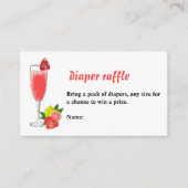 おむつラッフルゲームブランチ泡立つ赤ちゃんシャワー エンクロージャーカード (正面)