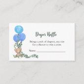 おむつラッフルゲームベアーブルーバルーンユーカリ エンクロージャーカード (正面)