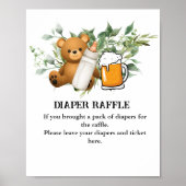 おむつラッフルゲームベビーは醸造テーマ ポスター (正面)