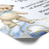 おむつラッフルゲーム我々は青いバルーンを心底待ちできる ポスター (角)