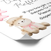 おむつラッフルゲーム甘い小さなラムピンクのバラ ポスター (角)