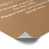 おむつラッフルゲーム秋カボチャ素朴ブラウン ポスター (角)