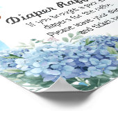 おむつラッフルゲーム象ホットエアバルーン ポスター (角)