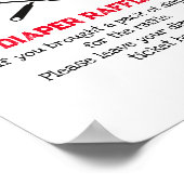 おむつラッフルゲームBBQフォークスプーン赤ちゃんシャワー ポスター (角)