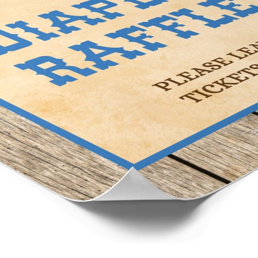 おむつラッフルサインカウボーイ赤ちゃんシャワー ポスター (角)