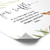 おむつラッフルサインディアピンク緑金ゴールド ポスター (角)