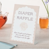 おむつラッフルサインビーチベビーシーシェルベビーシャワー 台座サイン (インサイチュ)