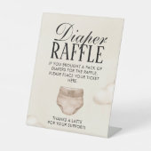 おむつラッフルサインベビーが赤ちゃんシャワーを醸造している 台座サイン (正面)