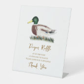 おむつラッフルサインマラードアヒル赤ちゃんシャワー 台座サイン (正面)